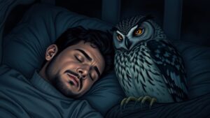 night owl man sleeping
